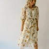 Piper & Scoot The Albert Floral Textured Dress In Ivory