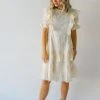 Piper & Scoot The Salma Ruffle Detail Dress In Cream