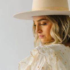 Piper & Scoot The Salma Ruffle Detail Dress In Cream