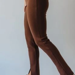 Piper & Scoot The Kysa Ponte Trouser Pant In Brown