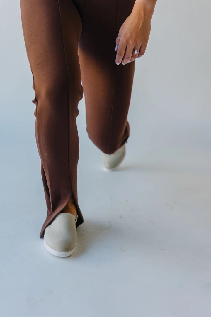 Piper & Scoot The Kysa Ponte Trouser Pant In Brown