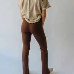 Piper & Scoot The Kysa Ponte Trouser Pant In Brown