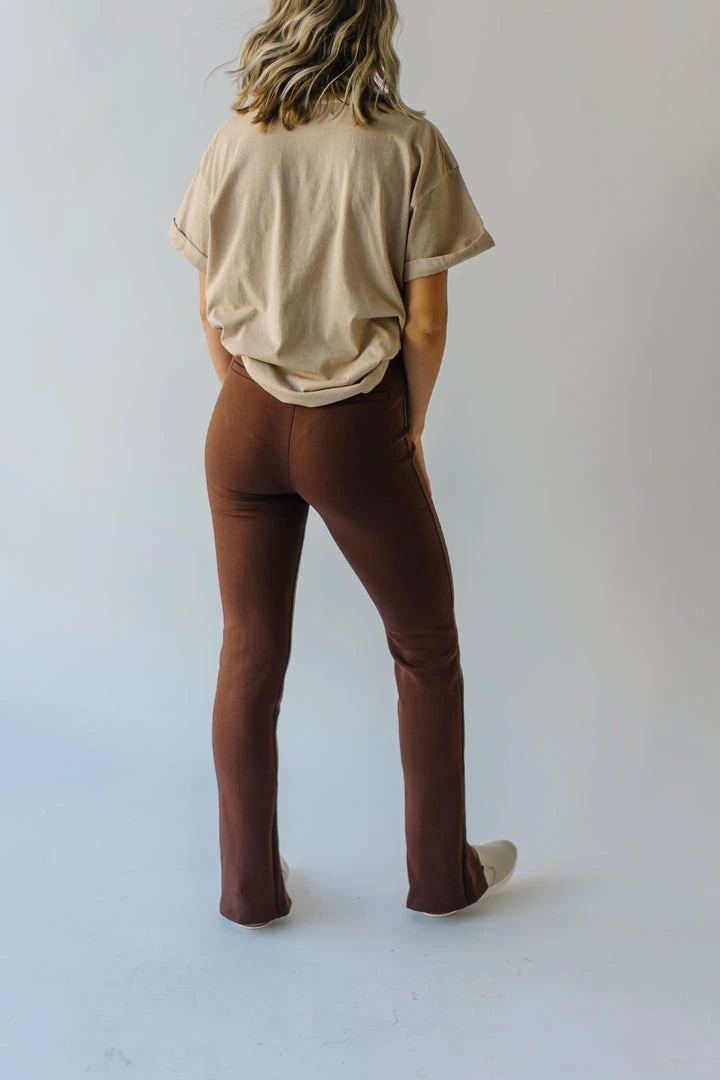 Piper & Scoot The Kysa Ponte Trouser Pant In Brown