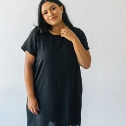Piper & Scoot The Scotty Scallop Dress In Black Dresses