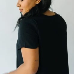 Piper & Scoot The Scotty Scallop Dress In Black Dresses