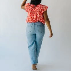 Piper & Scoot Tops The Freddy Floral Blouse In Coral