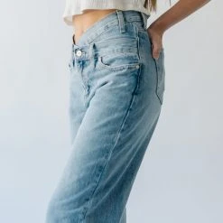 Piper & Scoot Bottoms + Jumpsuits Denim: Gentry High Rise Straight Jean In Light Blue