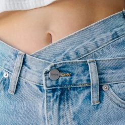 Piper & Scoot Bottoms + Jumpsuits Denim: Gentry High Rise Straight Jean In Light Blue