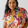 Piper & Scoot Tops The Barton Button-Up Blouse In Floral Multi