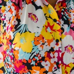 Piper & Scoot Tops The Barton Button-Up Blouse In Floral Multi