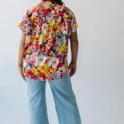 Piper & Scoot Tops The Barton Button-Up Blouse In Floral Multi