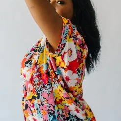 Piper & Scoot Tops The Barton Button-Up Blouse In Floral Multi