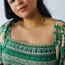 Piper & Scoot The Kallie Patterned Midi Dress In Green