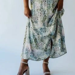 Piper & Scoot Dresses The Garmin Maxi Dress In Cream Abstract