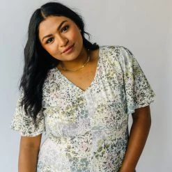 Piper & Scoot Dresses The Garmin Maxi Dress In Cream Abstract