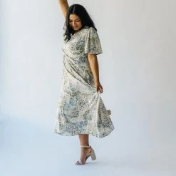 Piper & Scoot Dresses The Garmin Maxi Dress In Cream Abstract