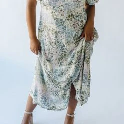 Piper & Scoot Dresses The Garmin Maxi Dress In Cream Abstract