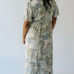 Piper & Scoot Dresses The Garmin Maxi Dress In Cream Abstract