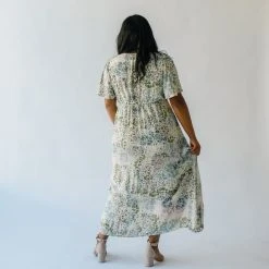 Piper & Scoot Dresses The Garmin Maxi Dress In Cream Abstract