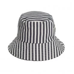 Piper & Scoot The Bucket Hat In Navy Stripe Accessories