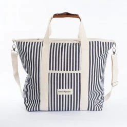 Piper & Scoot The Cooler Tote Bag In Navy Stripe