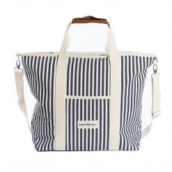 Piper & Scoot The Cooler Tote Bag In Navy Stripe