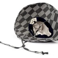 Piper & Scoot The Wide Brim Hat In Vintage Green Check