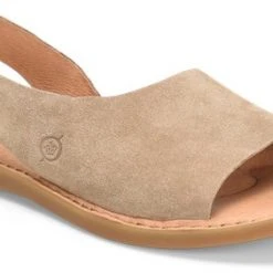 Piper & Scoot Born: The Inlet Sandal In Beige Suede