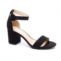 Piper & Scoot Chinese Laundry: Jody Block Suede Heel In Black Shoes