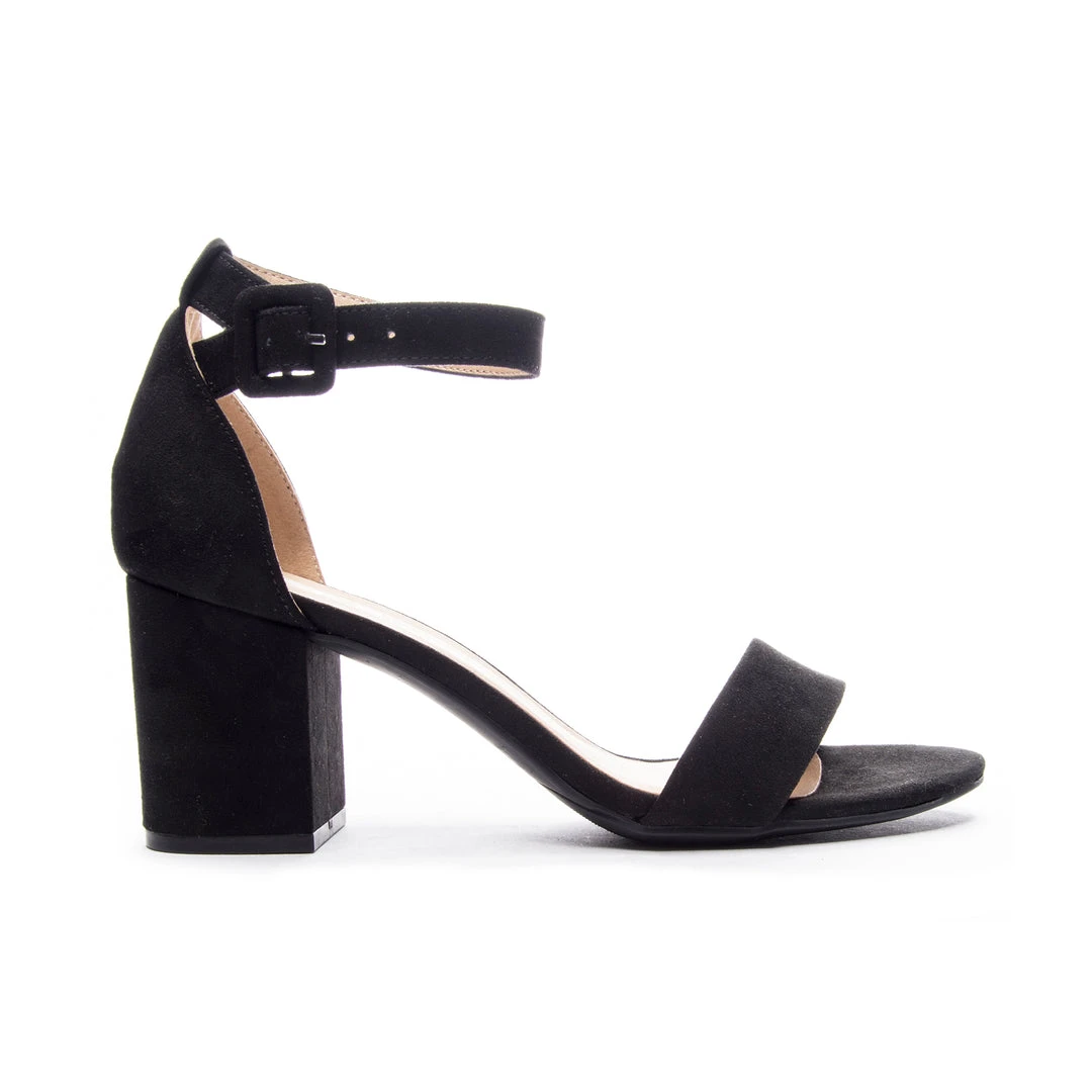 Piper & Scoot Chinese Laundry: Jody Block Suede Heel In Black Shoes