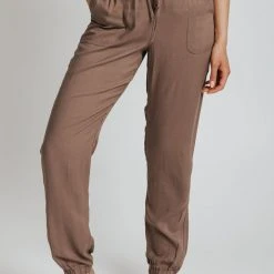 Piper & Scoot The Junie Drawstring Jogger In Cocoa Bottoms + Jumpsuits