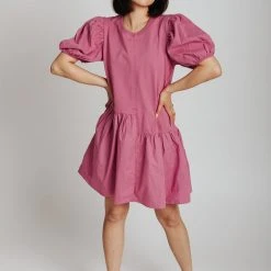 Piper & Scoot The Himmler Asymmetrical Dress In Mauve Dresses