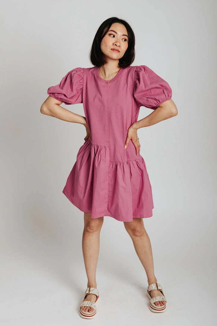 Piper & Scoot The Himmler Asymmetrical Dress In Mauve Dresses