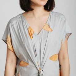 Piper & Scoot Dresses The Romy Satin Petal Dress In Pale Blue