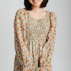 Piper & Scoot The Seattle Floral Midi Dress In Green