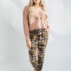 Piper & Scoot Bottoms + Jumpsuits The Michael Jogger Pant In Taupe Camo