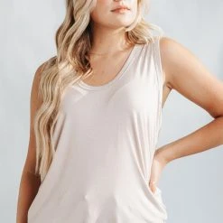 Piper & Scoot The Arna Soft Tank In Shell Tops