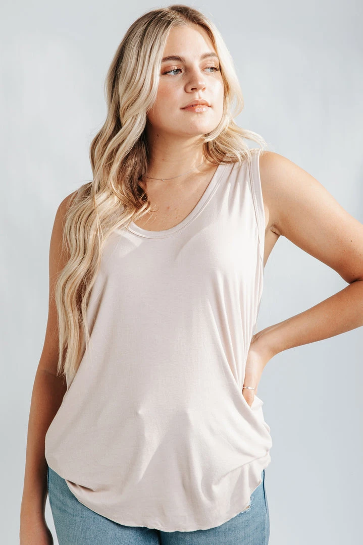 Piper & Scoot The Arna Soft Tank In Shell Tops