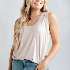 Piper & Scoot The Arna Soft Tank In Shell Tops