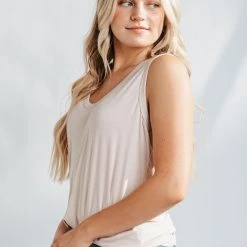 Piper & Scoot The Arna Soft Tank In Shell Tops