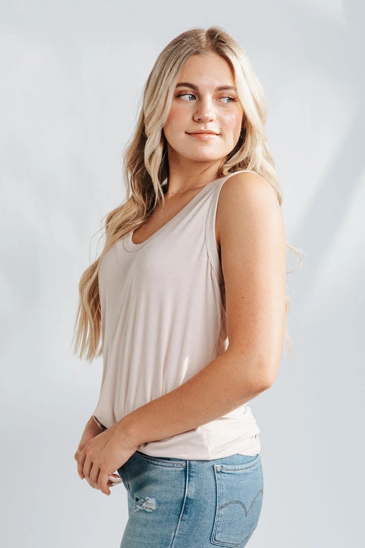 Piper & Scoot The Arna Soft Tank In Shell Tops