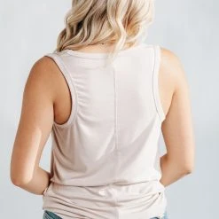 Piper & Scoot The Arna Soft Tank In Shell Tops