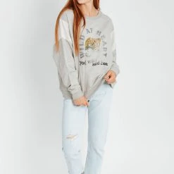 Piper & Scoot The Wild At Heart Sweatshirt In Heather Grey