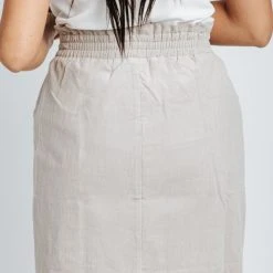 Piper & Scoot The Elliott Corduroy Skirt In Stone