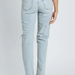 Piper & Scoot Free People: The Lasso Jean In True Blue Bottoms + Jumpsuits