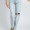 Piper & Scoot Free People: The Lasso Jean In True Blue Bottoms + Jumpsuits
