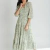Piper & Scoot The Jessa Smocked Maxi Dress In Dusty Sage Dresses