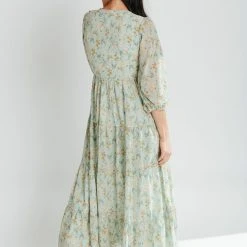 Piper & Scoot The Jessa Smocked Maxi Dress In Dusty Sage Dresses