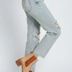 Piper & Scoot Free People: Bren Boyfriend Jeans In Sunbleached