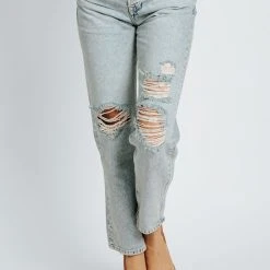 Piper & Scoot Free People: Bren Boyfriend Jeans In Sunbleached